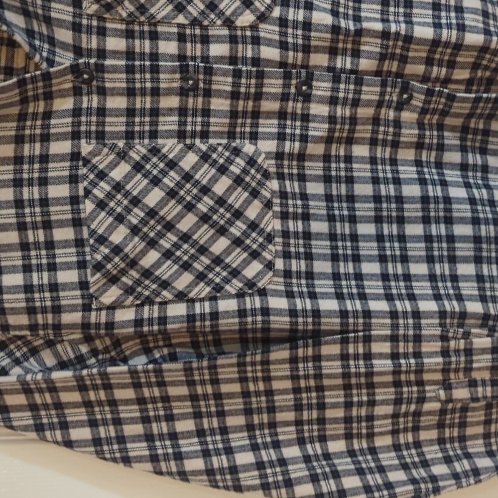 NWT SO Black and White Plaid Shirt Size M Women's - Picture 3 of 8